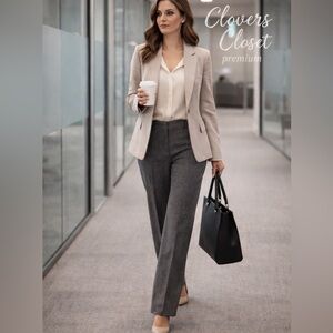 Mossimo Grey Herringbone Slacks Womens Size 16 Stretch Career Office Trouser